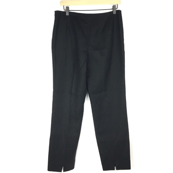 ANN TAYLOR Pants Classic Black Straight Leg Trousers Flat Front Capsule Size 6 - Picture 3 of 8